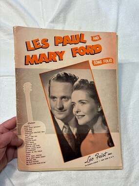 Vintage 1951 Les Paul and Mary Ford Song Folio Sheet Music Book